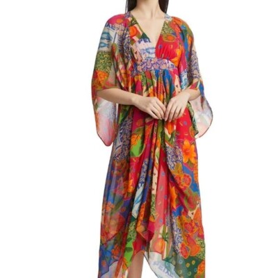 knee length dresses for ladies Farm Rio Women's Summer Garden Maxi Dress – Saint Bernard