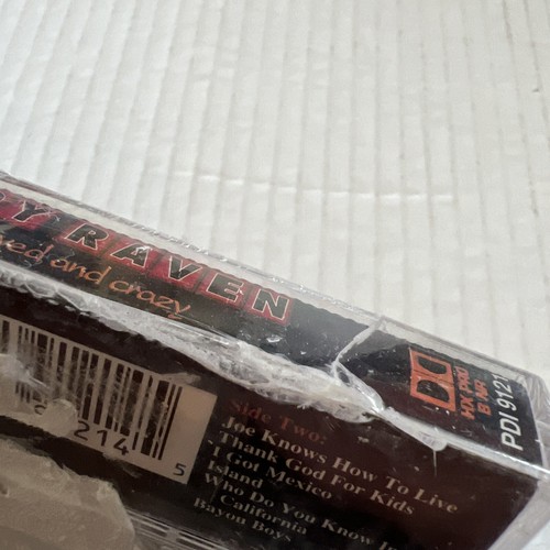 Eddy Raven - Wild Eyed And Crazy - Cassette Tape New & Sealed -Cracked Case - Picture 4 of 6