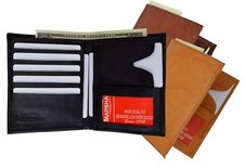 RFID Blocking Genuine Leather Hipster Bifold Men's Wallet 7 Card ID Holder
