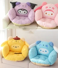 Kuromi Cinnamoroll Melody Plush Seat Cushion Backrest Support Pillows Chair Mat