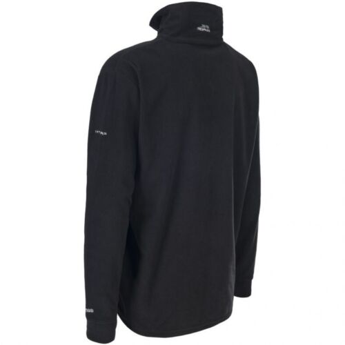 TRESPASS Herren Masonville Half Zip AT100 leichtes schwarzes Micro Fleece Oberteil - L - Bild 2 von 3
