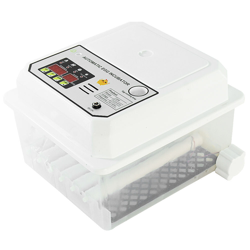 16 Egg Incubator Automatic Turner Hatcher Temperature Control LED Light Alarm