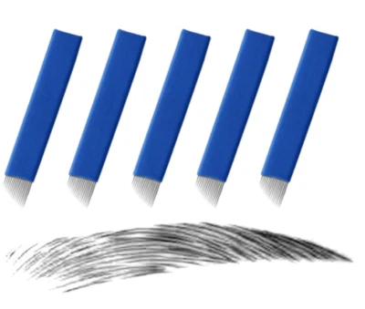 INNOFINITY 0.18mm Microblading Blades 21U Shading Needles Eyebrow Tattoo Curved UK