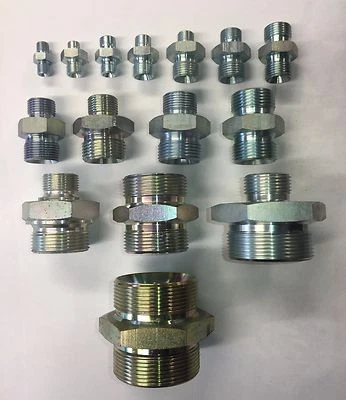 WREKIN Hydraulic male x male Adaptor Fitting Pump Valve All Sizes BSP M/M