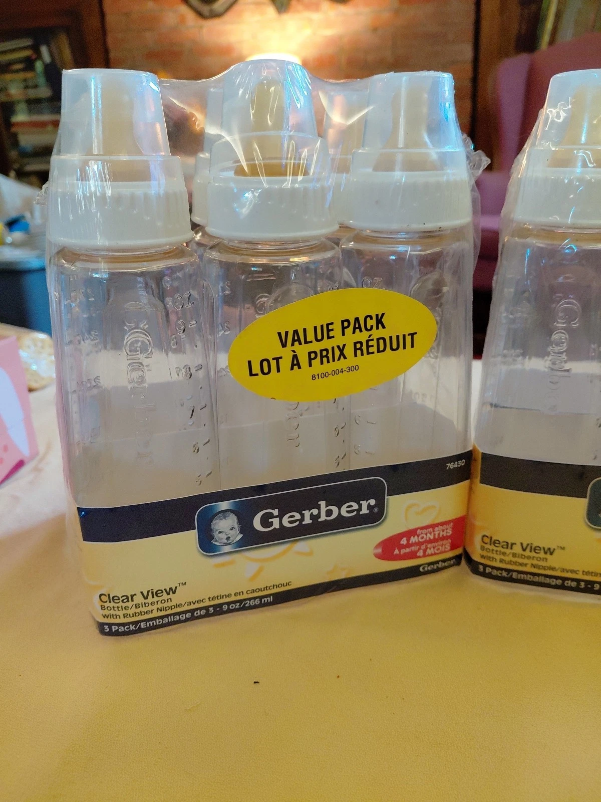 New 18 Vintage 9 OZ Gerber Clearview 4 Months Baby Bottles Rubber Nipple