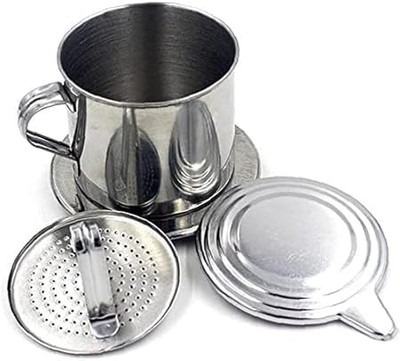 Silver Vietnamese Coffee Filter Stainless Steel Pot Drip Infuse Cup Brewing T...