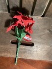 Ashland Christmas Poinsettia Multi-Stem Floral Bush Bright Red 9" NEW - 4 stems — photo 2