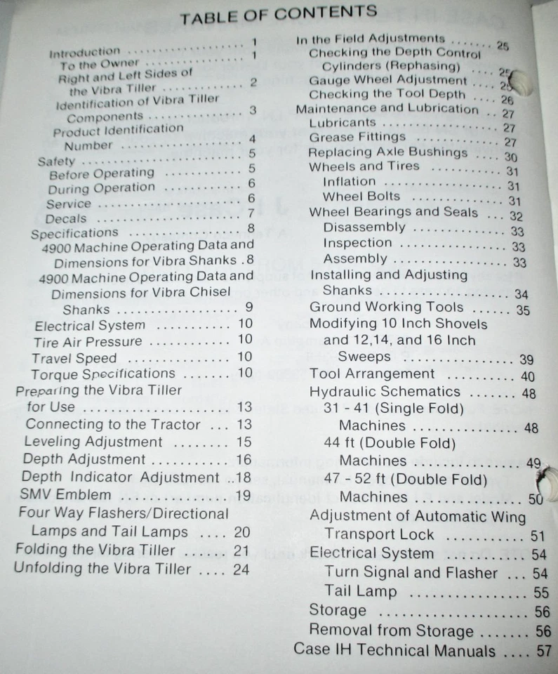 Case IH 4900 Vibra Tiller Operators Owners Maintenance Manual ORIGINAL! 9-12581 - Image 4 of 4