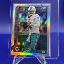 Quinn Ewers Rookie Refractor 2025 Topps Chrome NFL Football Miami Dolphins RC