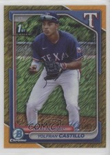 2024 Bowman Chrome Prospects Gold Shimmer Refractor 21/50 Yolfran Castillo 11o2