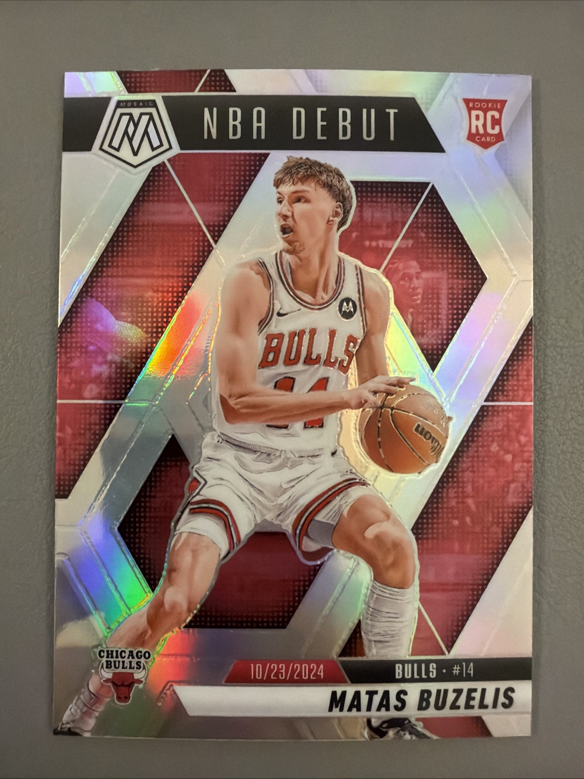 2024-25 Panini Mosaic - Matas Buzelis NBA Debut Silver Prizm Rookie Card