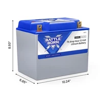 Battle Born BB1275 Battery 75Ah 12V Group 24 LiFePO4 Deep Cycle