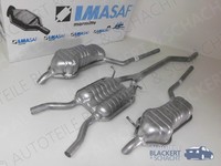 Imasaf Auspuffset Mitteltopf+Endtopf für Audi A6+Avant 1.8T Quattro C5 1997-2001
