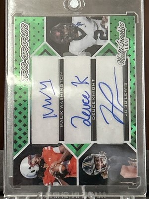 2024 Leaf Multi Graphics Trio #MTG-32 Malik Washington Deuce Knight Ju Ju Lewis