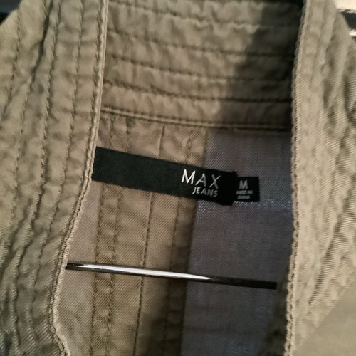 Max Jeans Army Green Utility Cargo Military Jacket, Size Women’s Medium - Picture 2 of 5
