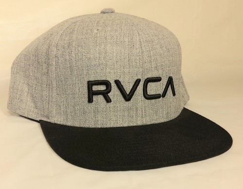 RVCA Twill Snapback II Hat Cap Gray - Picture 2 of 2
