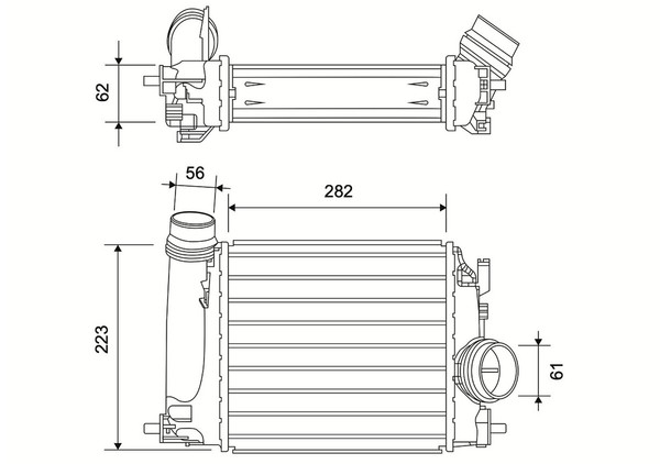 Valeo LadeluftküHler 822941 Aluminium FüR Renault Megane 4 K9A B9A LVA Kadjar 2-image