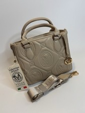 VALENTINO ORLANDI Small Tote Bag in Light Taupe Vegan Leather with Crossbody NWT