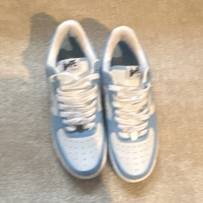 A Bathing Ape Bapesta BAPE STA Men s Low Top Lace Up Sneakers Blue White