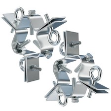 2 PCS Guy Wire Ring Adjustable 3 Way Down Antenna Clamp Up To 2-1/4 Inch