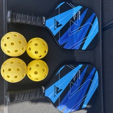 Joola Ben Johns Blue Lightning Pickleball Paddle Set 4 Balls