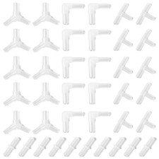 Aquarium Airline Tubing Connector, Fish Tank Air Pump Connector, Plastic, 40Pcs