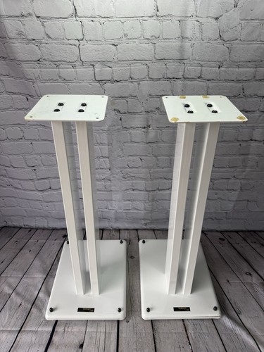 Target Audio Products TR60 White 24" Acrylic Fixed, Vintage Speaker Stands Pair