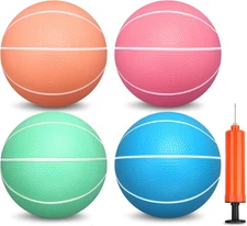 6 Inch PVC Mini Basketball for Indoor Hoops, 6" Rubber Small Toddler Basketball 