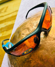 Vtg TIFOSI KILO Sunglasses T-V010 NWT Black Matte Frames Orange ROSE Lenses