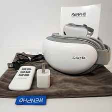 RENPHO Eye Massager RF-EM001R w/ Remote Case Heated Compression Tested