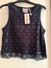 Image of Superdry Navy Top Size M