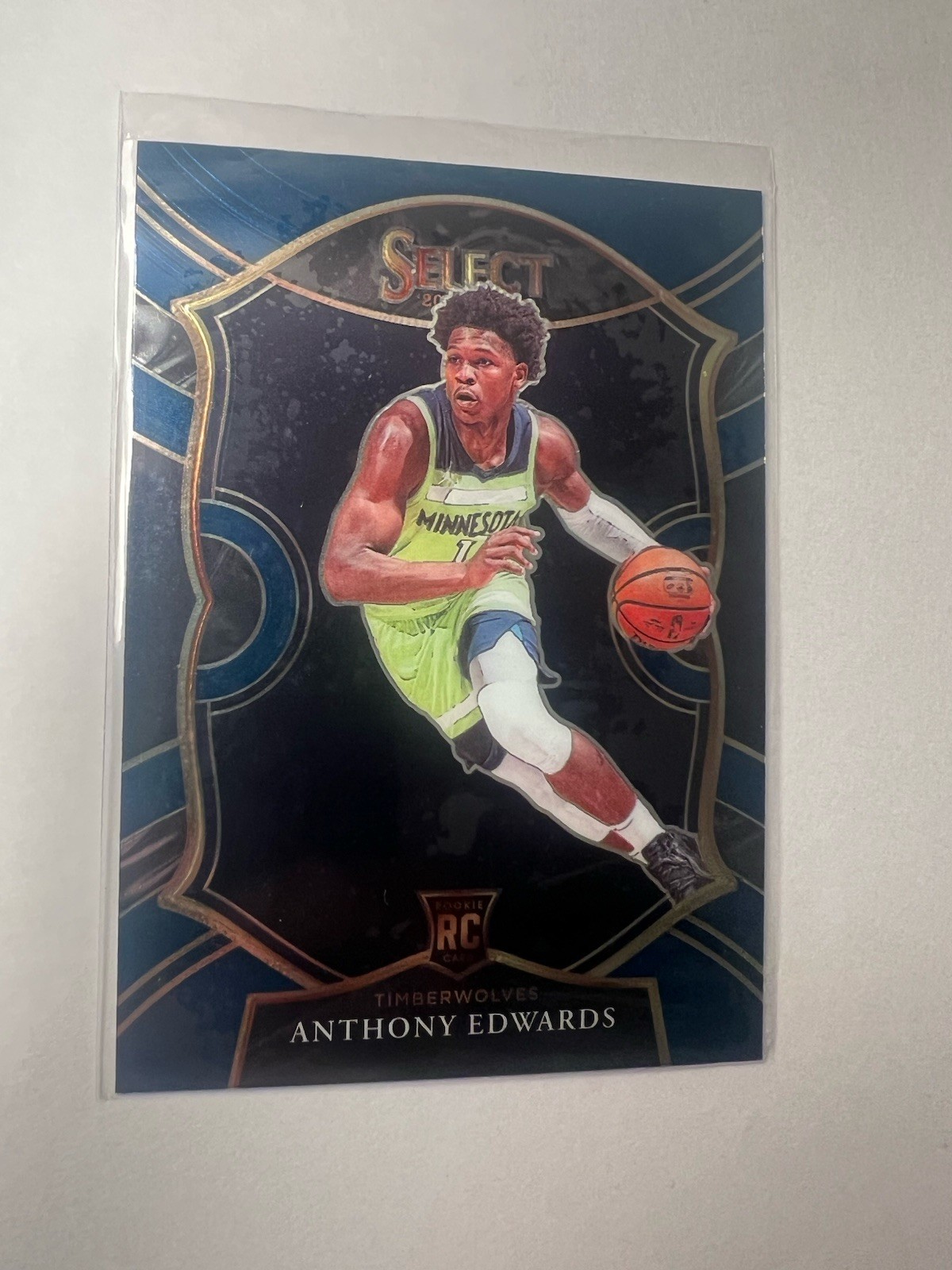 2020-21 Panini Select - Concourse Anthony Edwards #61 Blue Prizm (RC)