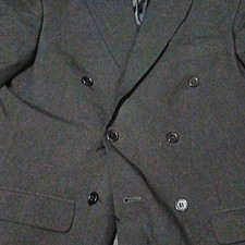 Taylor & Reece Grey Wool Twill Double-Breasted 2-Piece Suit 38R W32 L31