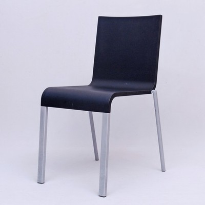 Visitor Chair Stacking Chair .03 by Maarten Van Severen for Vitra Black Grey 6.Z
