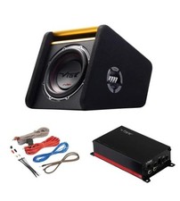 Vibe SlickMIT10 Car Audio 10" Subwoofer Amplifier + Amp Wiring Kit Bass Package