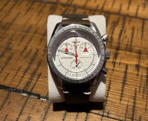 OMEGA x Swatch MoonSwatch - Mission to Mars - Steel Metal Mod - Leather Strap