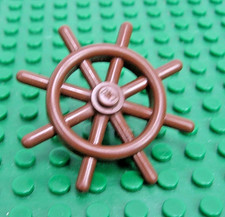 LEGO Old Brown Boat Ship Wheel w/Pin Vintage Pirates 6290 6280 6291 6289 #4790