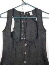 Steampunk Jacquard Underbust Corset Vest Stee...