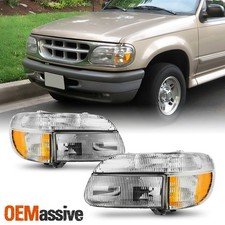 For 95-01 Ford Explorer 97 Mercury Mountaineer Chrome Headlights Wcorner Signal For 95-01 Ford Explorer 97 Mercury Mountaineer Chrome Headlights Wcorner Signal