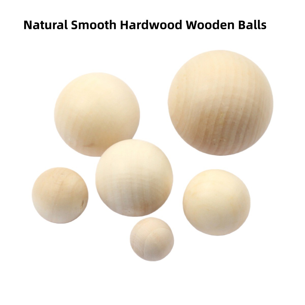 Wooden Balls Natural Craft Wood Ball Sphere Round Dia 6mm 8 10 12 15 18 20~90mm