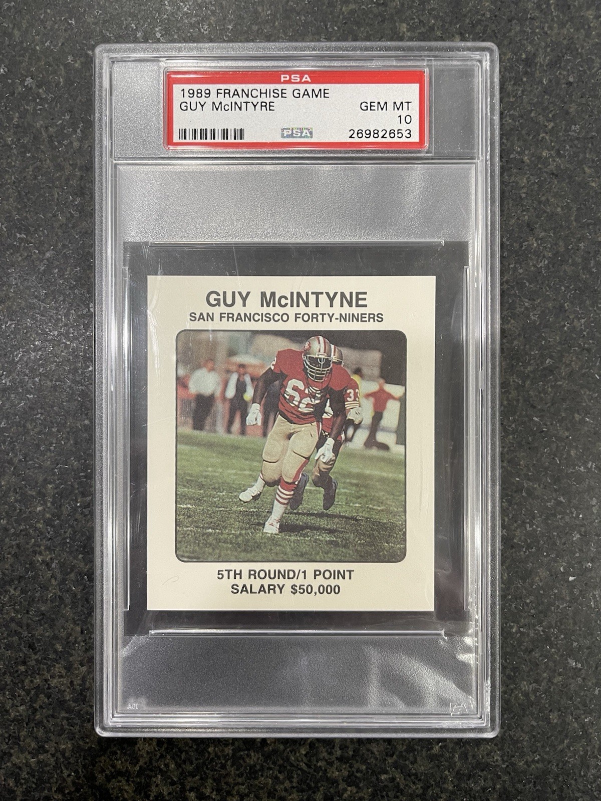 1989 Franchise Game - Guy McIntyre - Rookie - PSA 10 Gem Mint - Rare RC