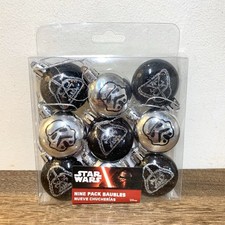 Star Wars 9 Pack Baubles Christmas Decorations