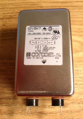 CORCOM 10VSK7   120V 10A High Performance K Series RFI Power Line Filter - NEW