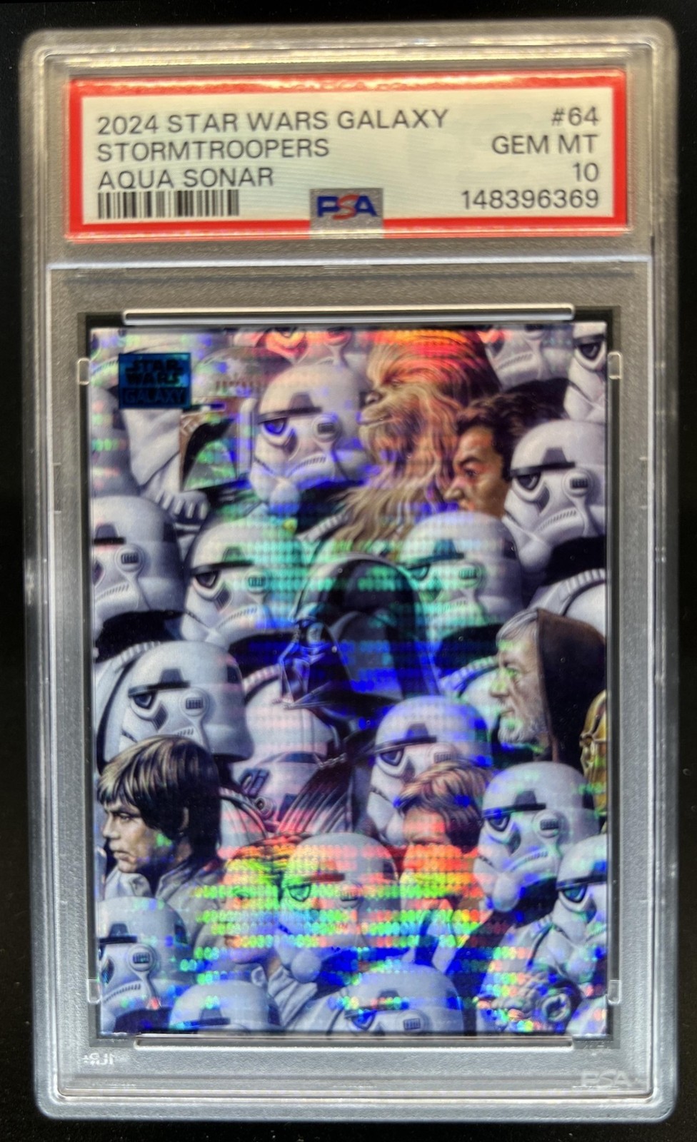 2024 Topps Star Wars Galaxy Stormtroopers Aqua Sonar Refractor #/199 PSA 10