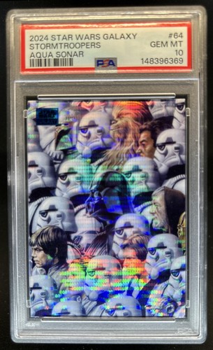 2024 Topps Star Wars Galaxy Stormtroopers Aqua Sonar Refractor #/199 PSA 10