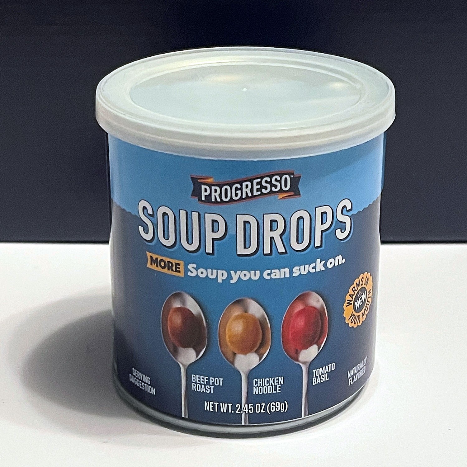 PROGRESSO SOUP DROPS - 20 Piece Candy - 3 Flavor Sealed Can 2026 Limited Edition