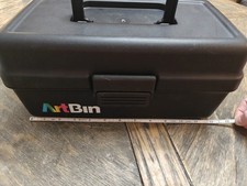 Art Bin One Tray Storage Box Vtg 1992 Black Artist Toolbox Vintage Accessories