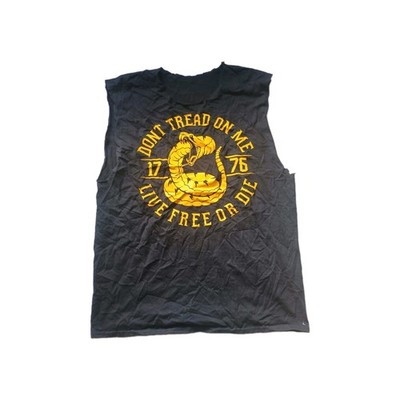  Rock And Roll T-shirt. Muscle Workout Cut Off Don't Tread On Me.