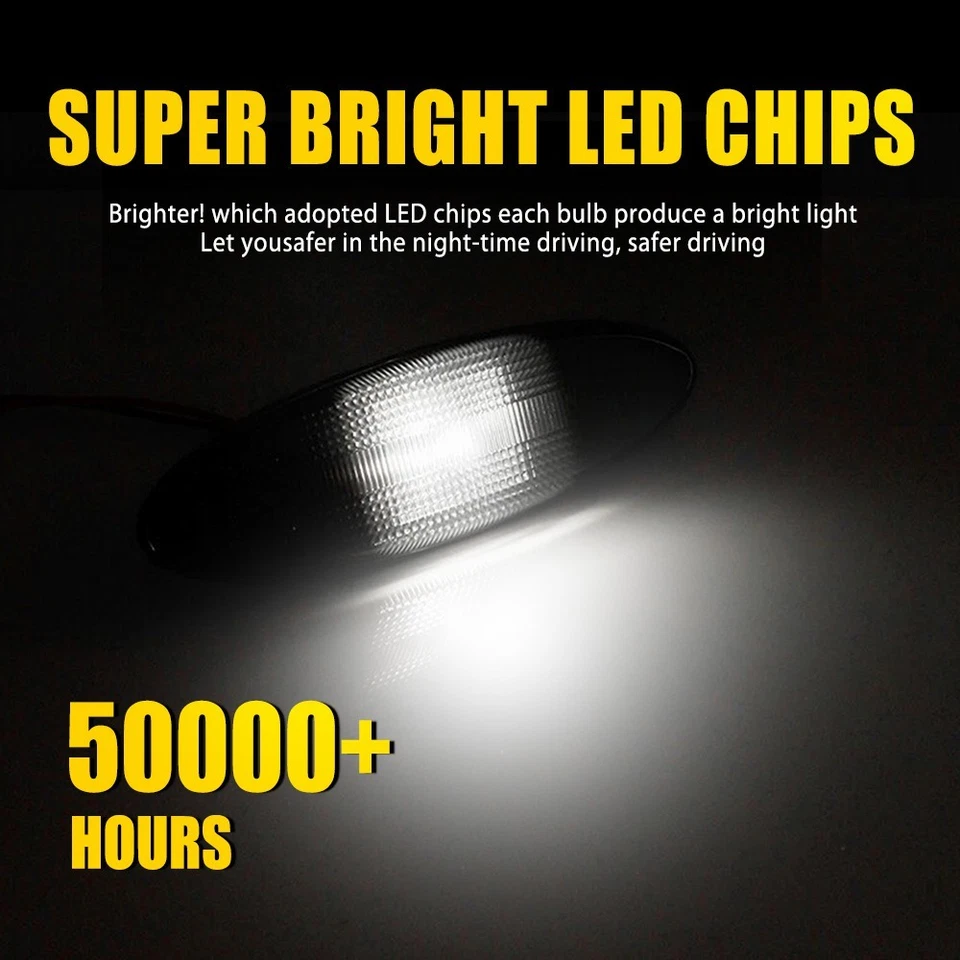 Para Chevrolet Corvette C5 1997-2003 2004 Luz de señalización lateral ahumada Carcasa A Foto 3 de 4