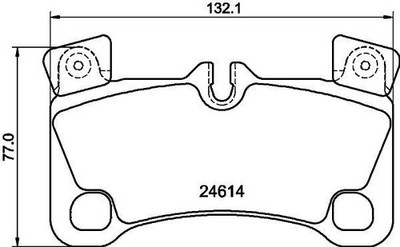 Mintex MDB3035 Rear Brake Pad Set Fits Audi Porsche VW Cayenne Q7 Touareg